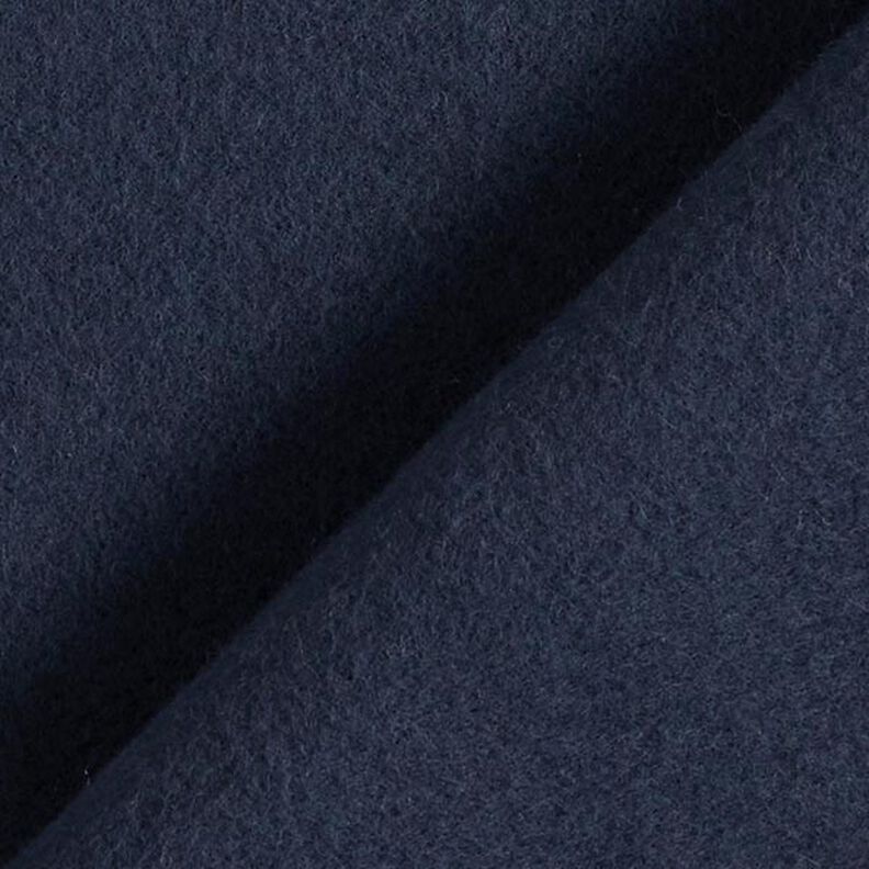 Baumwollfleece Uni – nachtblau | Reststück 70cm,  image number 4