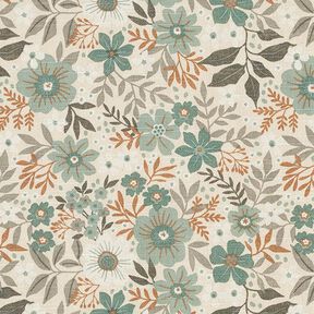 Dekostoff Halbpanama Blumenpracht – schilf/natur, 