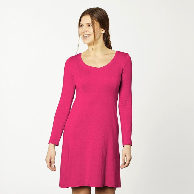 Baumwolljersey Medium Uni – intensiv pink, image number 4