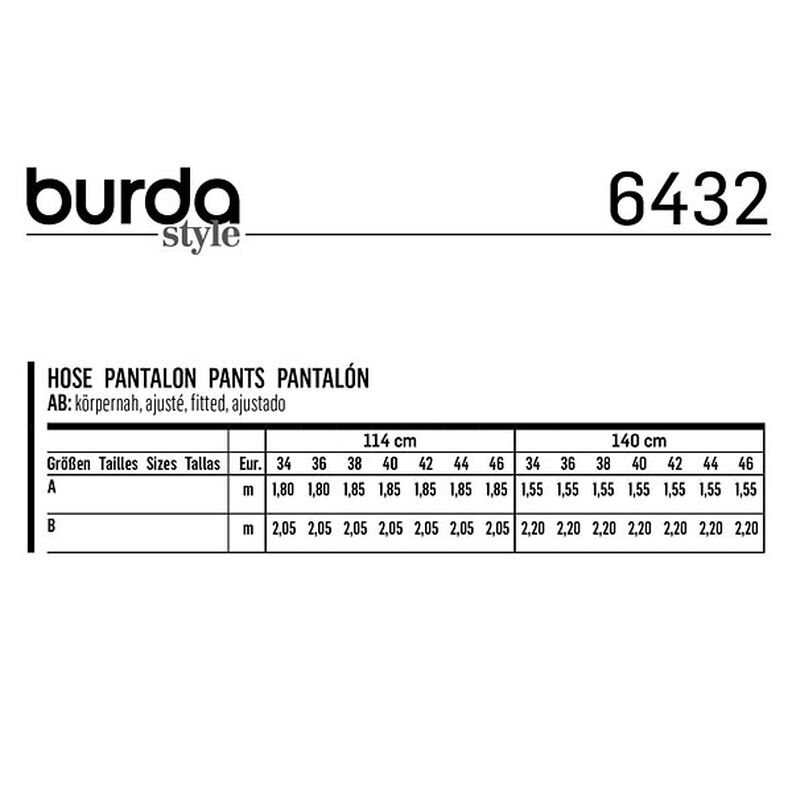 Hose / 7/8 Hose | Burda 6432 | 34-46,  image number 5