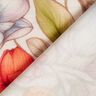 Viskose-Leinen-Mix Blumen und Rosenranken – natur/feuerrot,  thumbnail number 4