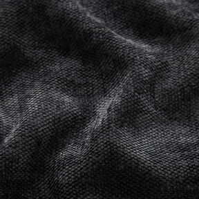 Thermo-Vorhangstoff Chenille – schwarz, 
