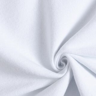 Baumwollstoff Molton schwer – weiss | Reststück 100cm