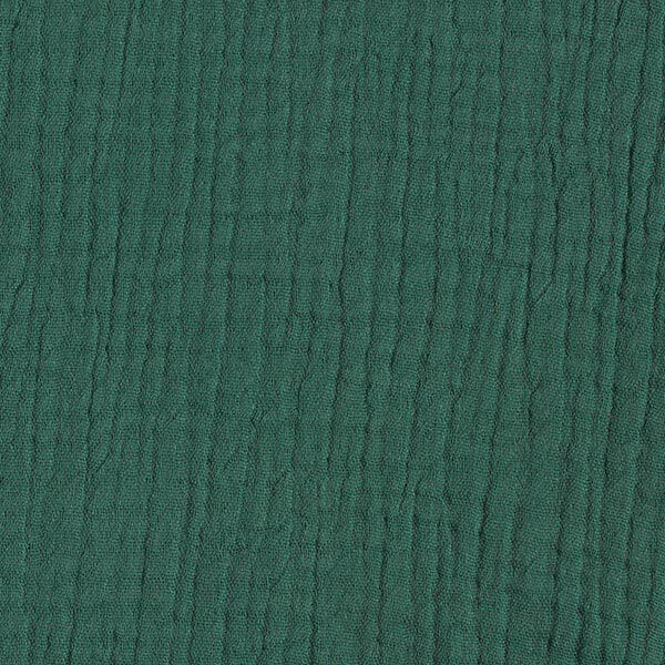 GOTS Dreilagiger Baumwoll-Musselin – dunkelgrün,  image number 4