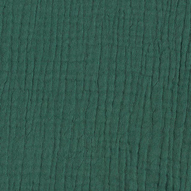 GOTS Dreilagiger Baumwoll-Musselin – dunkelgrün,  image number 4