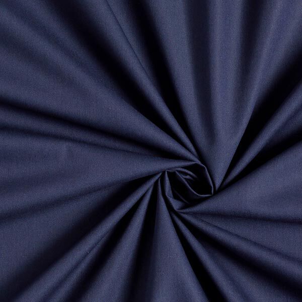 Baumwollpopeline Uni – marineblau | Reststück 50cm