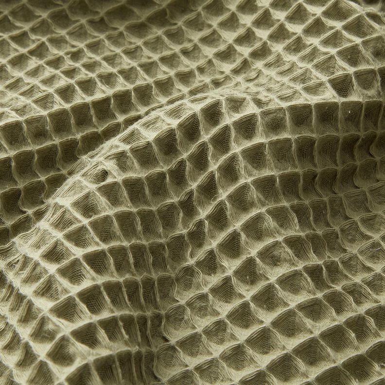 Waffelpiqué große Waben – hellkhaki,  image number 2