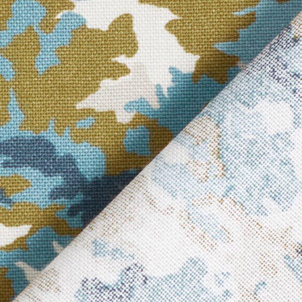 Dekostoff Canvas Camouflage – blau/beige, image number 4