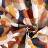 Dekostoff Halbpanama abstrakte Retro Blumen – weiss/kupfer,  thumbnail number 3