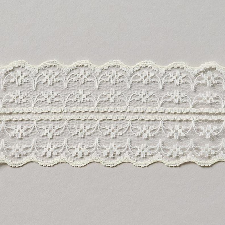 Voile -Spitze Einfassband [48 mm] - wollweiss,  image number 1