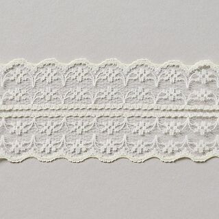Voile -Spitze Einfassband [48 mm] - wollweiss, 