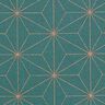 Dekostoff Canvas Artdecosterne – petrol/gold,  thumbnail number 1
