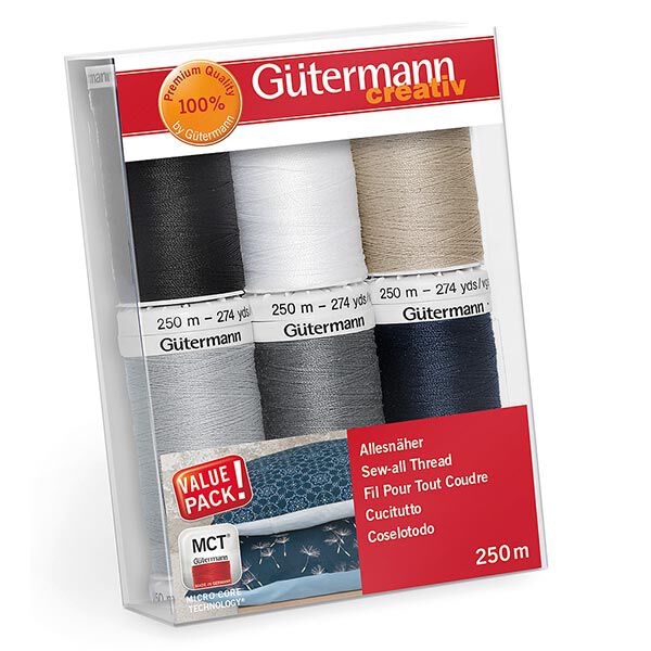 Nähfaden-Set Allesnäher [ 250m | 6 Stück ] | Gütermann creativ – Farbmix,  image number 1
