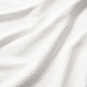 Dekostoff Jacquard dekorative Rauten 275 cm – weiss, 