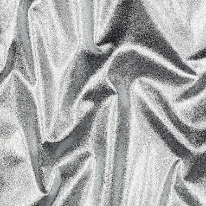 Baumwollpopeline folienveredelt Uni – silber metallic, image number 2