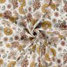 Musselin/ Doppel-Krinkel Gewebe Retro Blumen – weiss,  thumbnail number 3