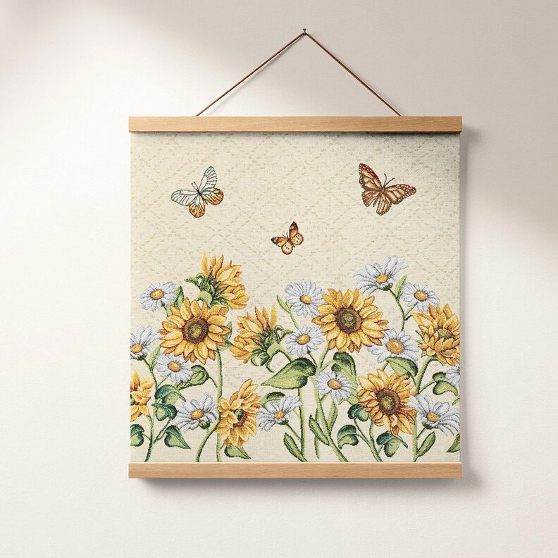 Dekopanel Gobelin Sonnenblumen – hellbeige/sonnengelb, image number 5