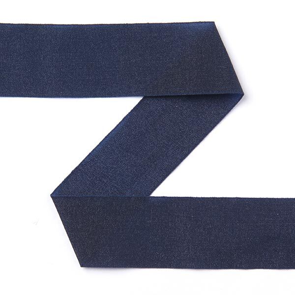 Organza Einfassband (Falzgummi), elastisch Goldie - marineblau