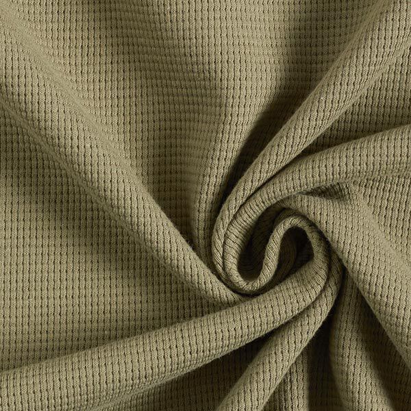 Mini Baumwoll-Waffeljersey Uni – hellkhaki, image number 1