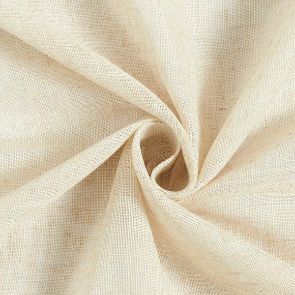 Gardinenstoff Voile Leinenlook 300 cm – natur | Reststück 100cm