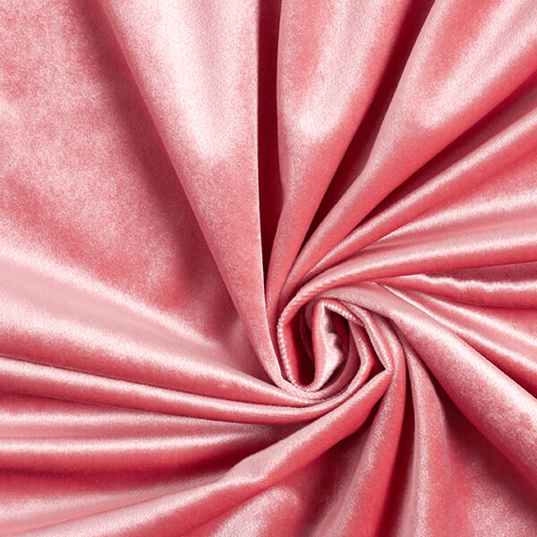 Dekostoff Samt – rosa | Reststück 50cm
