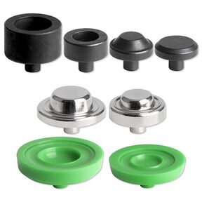 Werkzeug-Set Ösen [8 Stück | Ø 11+14 mm] | Prym – silber metallic/dunkelgrün, 