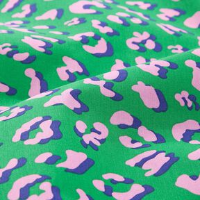 Beschichtete Baumwolle abstraktes Leo | Poppy Fabrics – grün/rosa, 