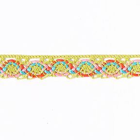 Klöppelspitze Colors [20 mm] - neongrün/türkis, 