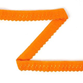 Elastisches Spitzen-Einfassband (Falzgummi) [12 mm] - orange, 