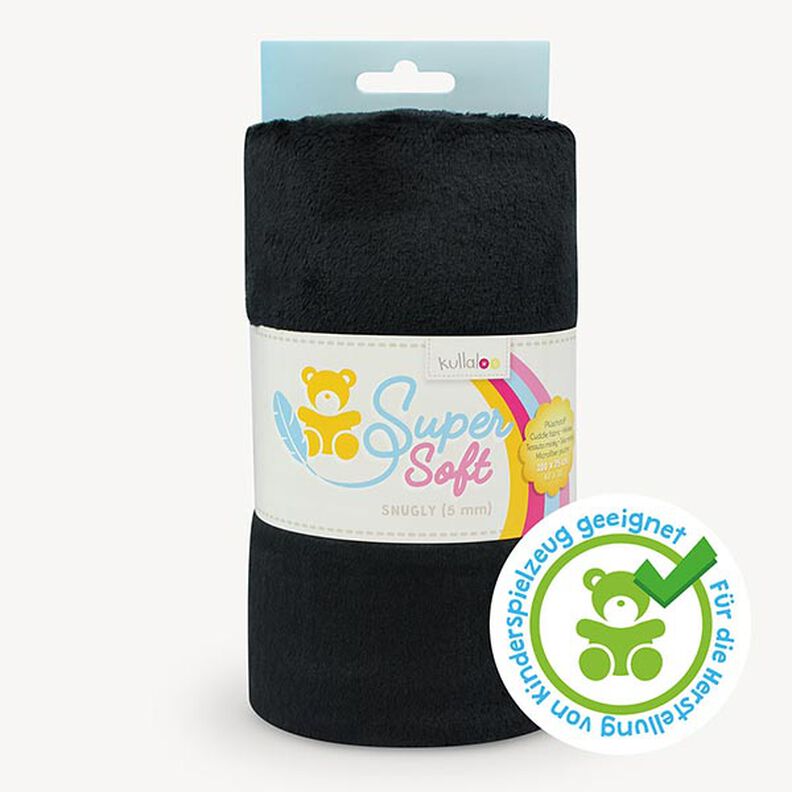 Plüsch SuperSoft SNUGLY [ 1 x 0,75 m | 5 mm ] | Kullaloo – schwarz,  image number 1