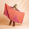 Beachwear Hamamtuch Jacquard-Ornamente – rot/pfirsichorange,  thumbnail number 5