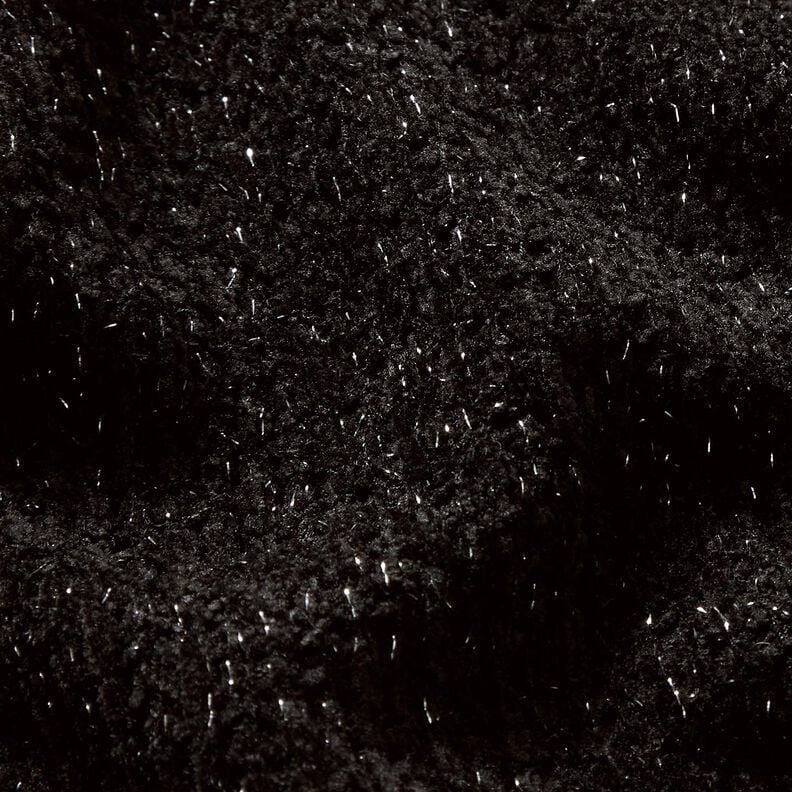 Chenille Strickjacquard Glitzer – schwarz/altsilber metallic,  image number 2