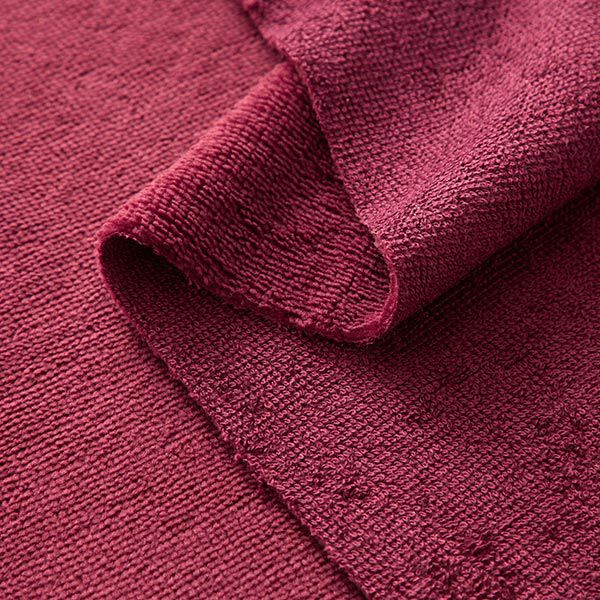 Kuschelfrottee Bambus Uni – bordeauxrot – Muster, image number 2
