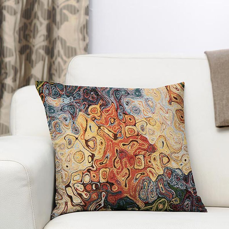 Jacquard Gobelin Abstrakte Kunst – blau/rot/gelb,  image number 5
