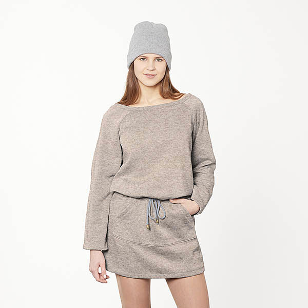 Strickstoff Viskose-Mix Melange – cashew | Reststück 100cm
