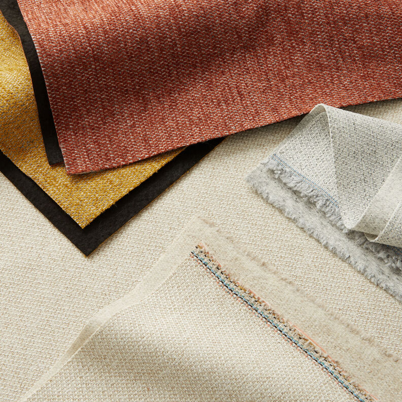 Polsterstoff Chenille Melange – terracotta/silbergrau, image number 5