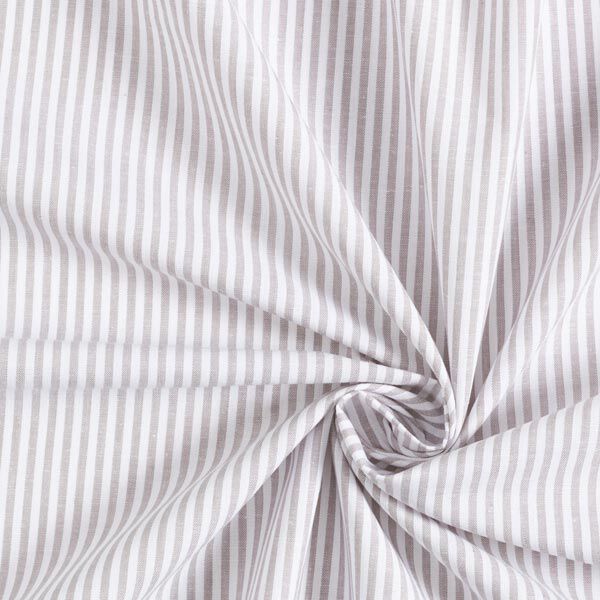 Baumwollpopeline Streifen, garngefärbt – grau/weiss,  image number 5