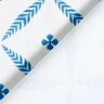 Dekostoff Baumwollköper elegante Rauten – weiss/blau,  thumbnail number 4