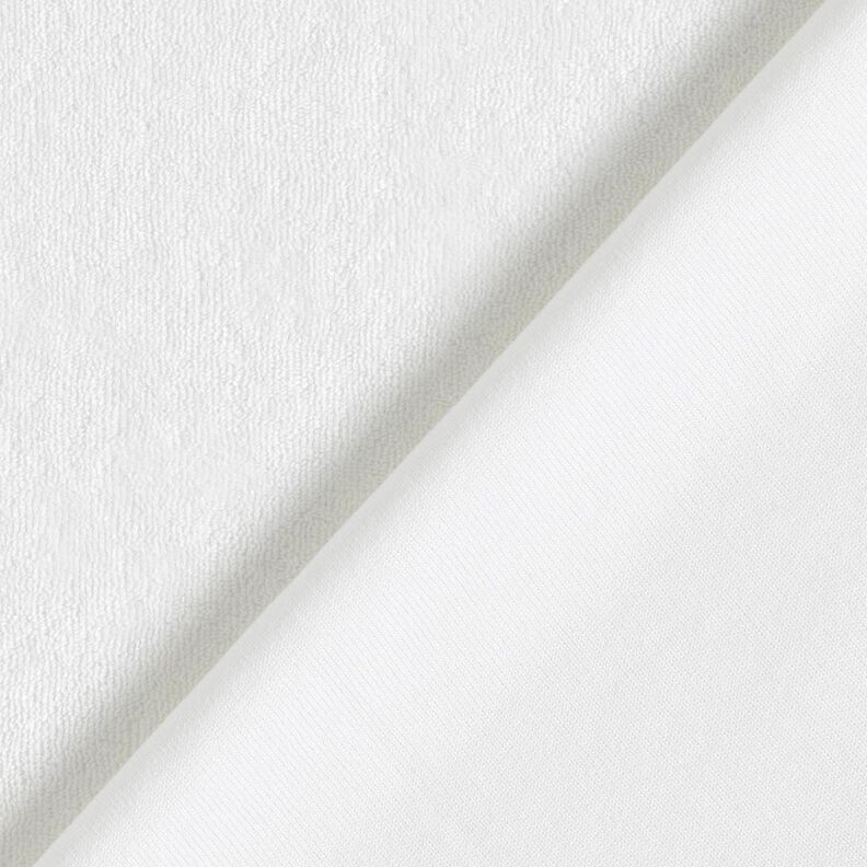 Frotteestoff Stretch Uni – weiss,  image number 3