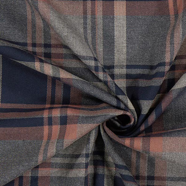 Schottenkaro Stretch – navy/lachs,  image number 2