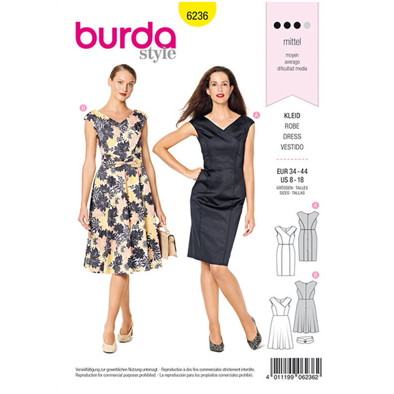 Kleid | Burda 6236 | 34-44, image number 1