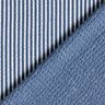 Baumwolljersey Seersucker feine Streifen – jeansblau/weiss,  thumbnail number 4