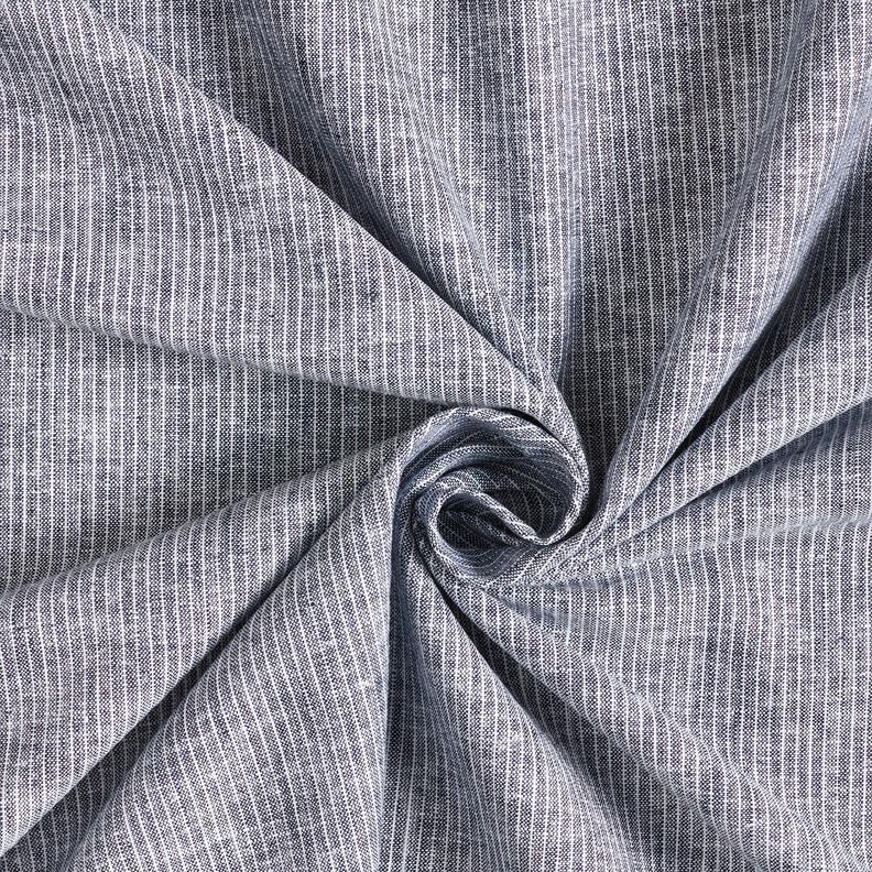 Leinen-Baumwoll-Mix schmale Streifen – nachtblau/weiss,  image number 3