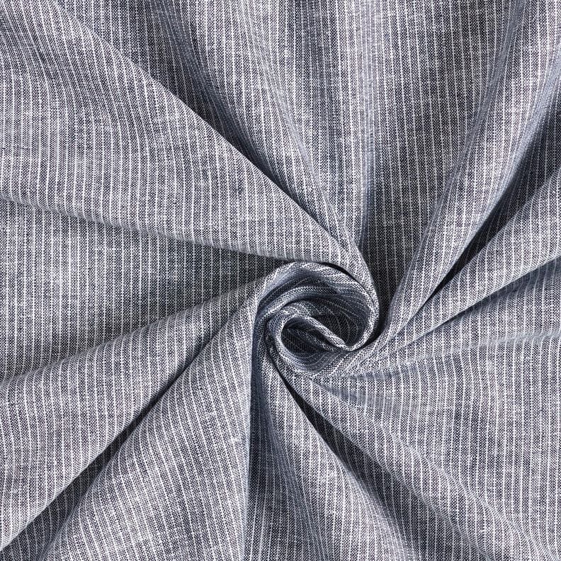 Leinen-Baumwoll-Mix schmale Streifen – nachtblau/weiss, image number 3