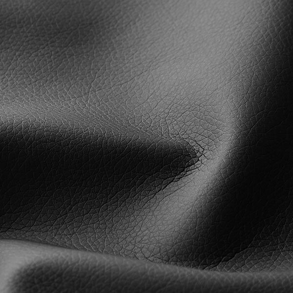Polsterstoff Lederimitat natürliche Optik – schwarz, image number 2