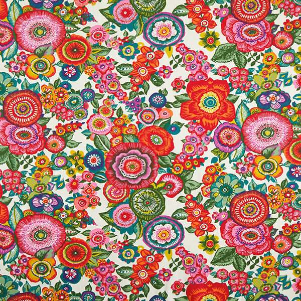 Baumwollstoff Cretonne Floral – rot
