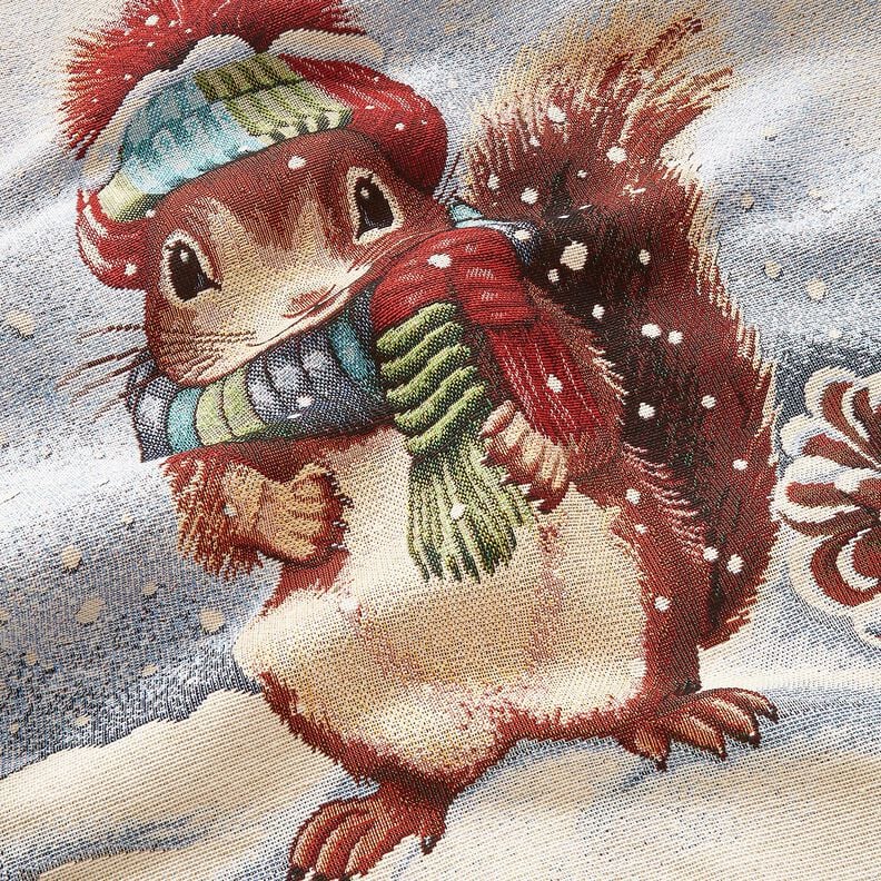 Dekopanel Gobelin niedliches Eichhörnchen – hellbeige/bronze,  image number 2