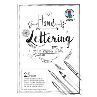 Handlettering Tonkarton Block A4 [200g/m²], 25 Blatt, 
