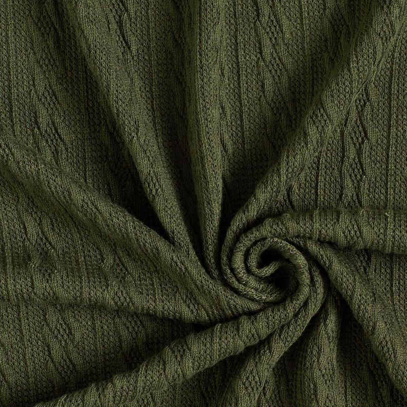 Strickstoff Zopfmuster – dunkelpinie,  image number 3