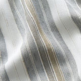 Leinen-Viskose-Mix unregelmäßige Streifen – beige/grau, 